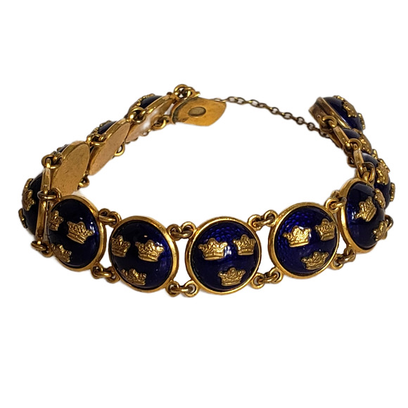 Swedish Heritage Elegance: Vintage Tre Kronor Bracelet by Sporrong - Picture 3 of 4
